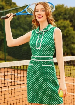 On the Court Sleeveless Dress Minty Fresh Online