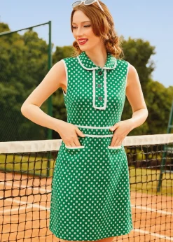 On the Court Sleeveless Dress Minty Fresh Online