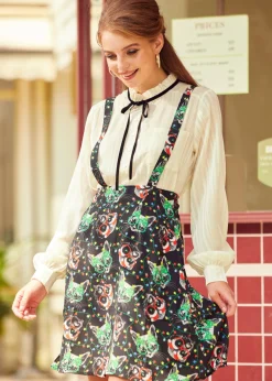ModCloth Overall Winner Jumper Black Cat Online