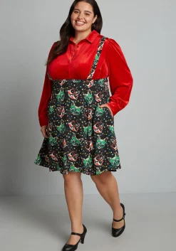 ModCloth Overall Winner Jumper Black Cat Online