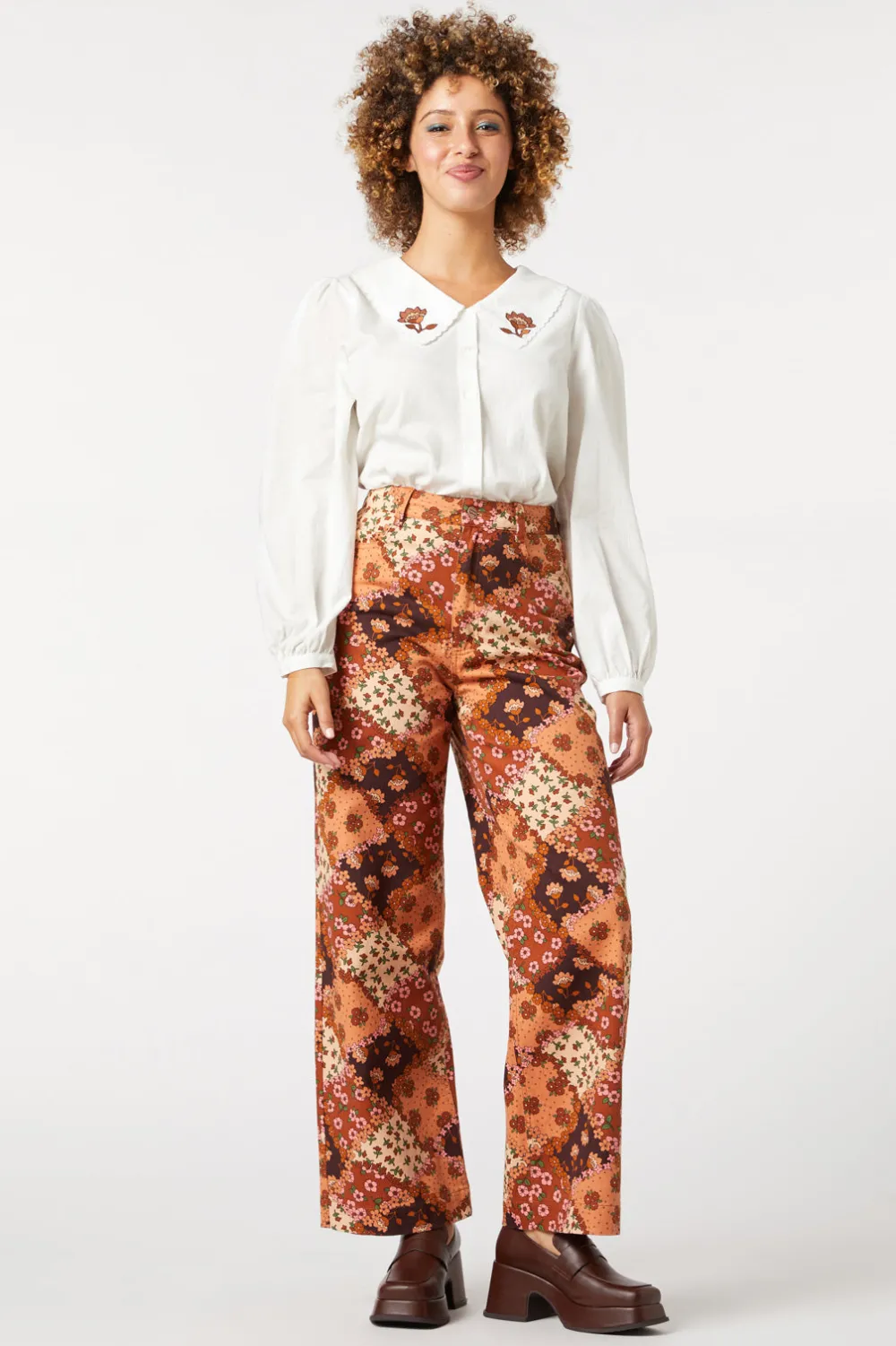 Patchwork Flower Jean Discount