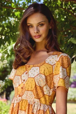 Patchwork Sleeved Mini Dress Clearance