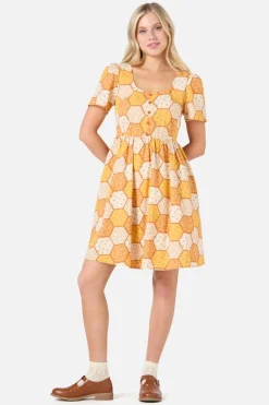 Patchwork Sleeved Mini Dress Clearance