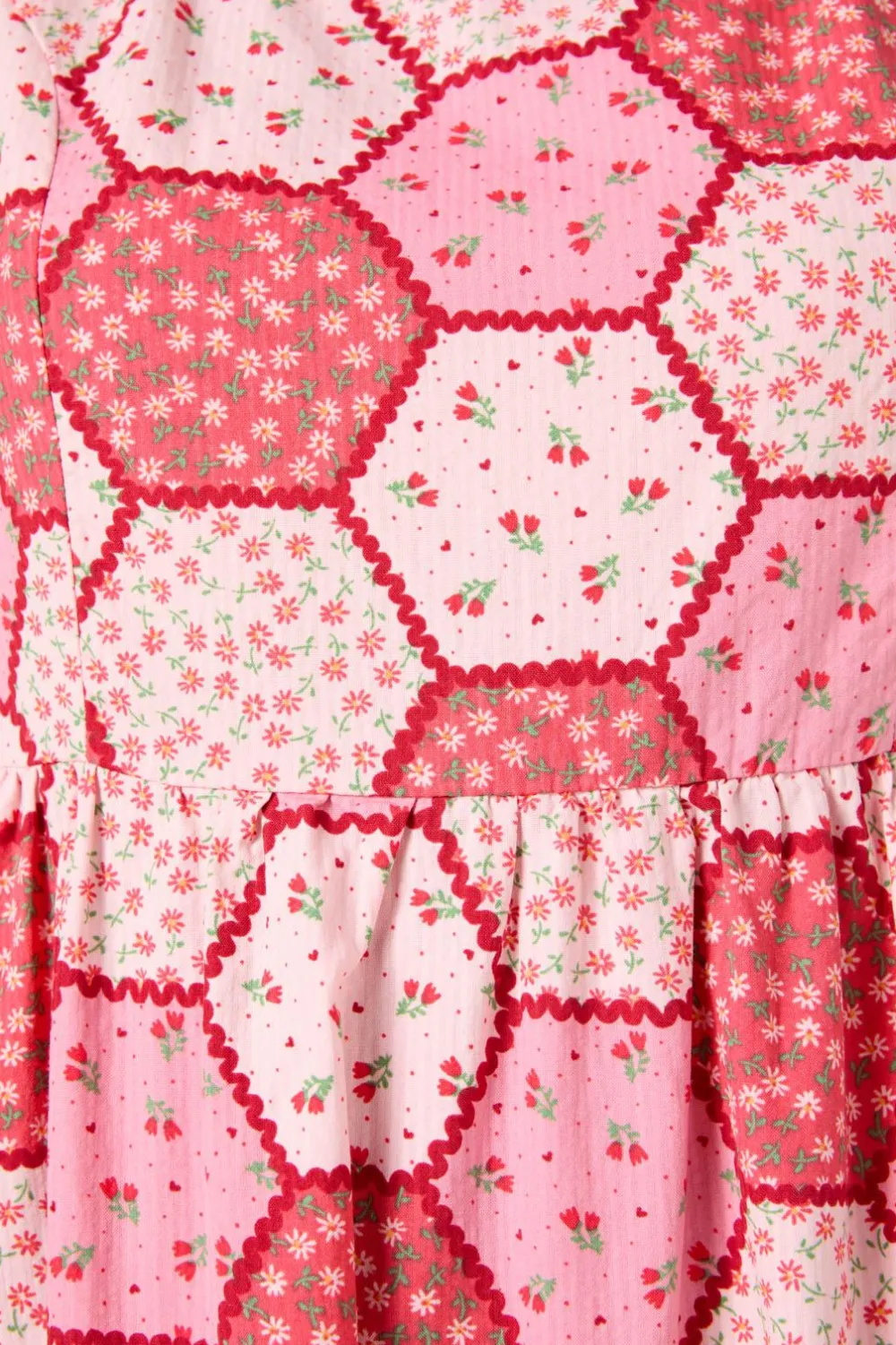 Patchwork Tiered Midi Dress Online