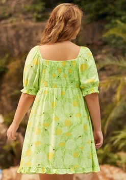ModCloth Picnic in Paradise Babydoll Dress Dandy Floral Mint Best