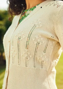 Picnic in the Park V-Neck Cardigan Sand Castle Dream Hot