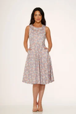Pink Daisy Floral Swing Dress Discount