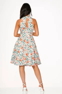 Pink Floral Swing Dress Hot