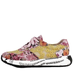 Pinky Floral Dad Sneakers PINK AND YELLOW New