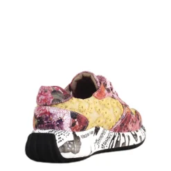 Pinky Floral Dad Sneakers PINK AND YELLOW New
