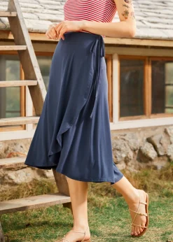 Pirouette Perfection Wrap Skirt Navy