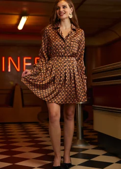 BTC Playful Past Long Sleeve Blouse Golden Hour Geo Clearance