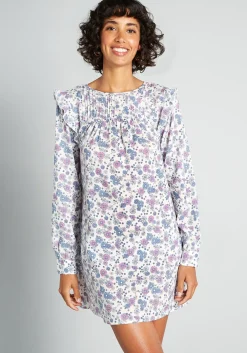 Shaoxing Lidong Trading Co Prairie Doll Mini Dress White Floral Online