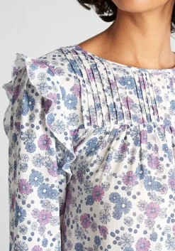 Shaoxing Lidong Trading Co Prairie Doll Mini Dress White Floral Online