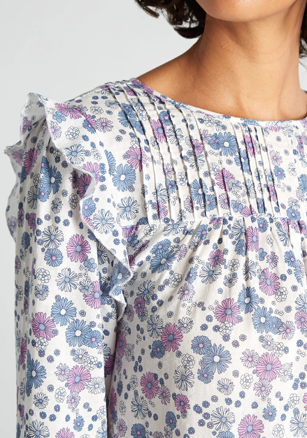 Shaoxing Lidong Trading Co Prairie Doll Mini Dress White Floral Online