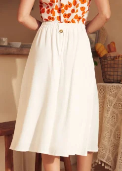 Press de Provence Skirt Ivory Online