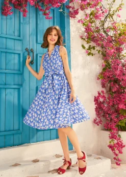 Pressed & Best Shirt Dress Skipper Blue New