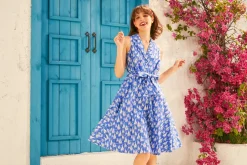 Pressed & Best Shirt Dress Skipper Blue New