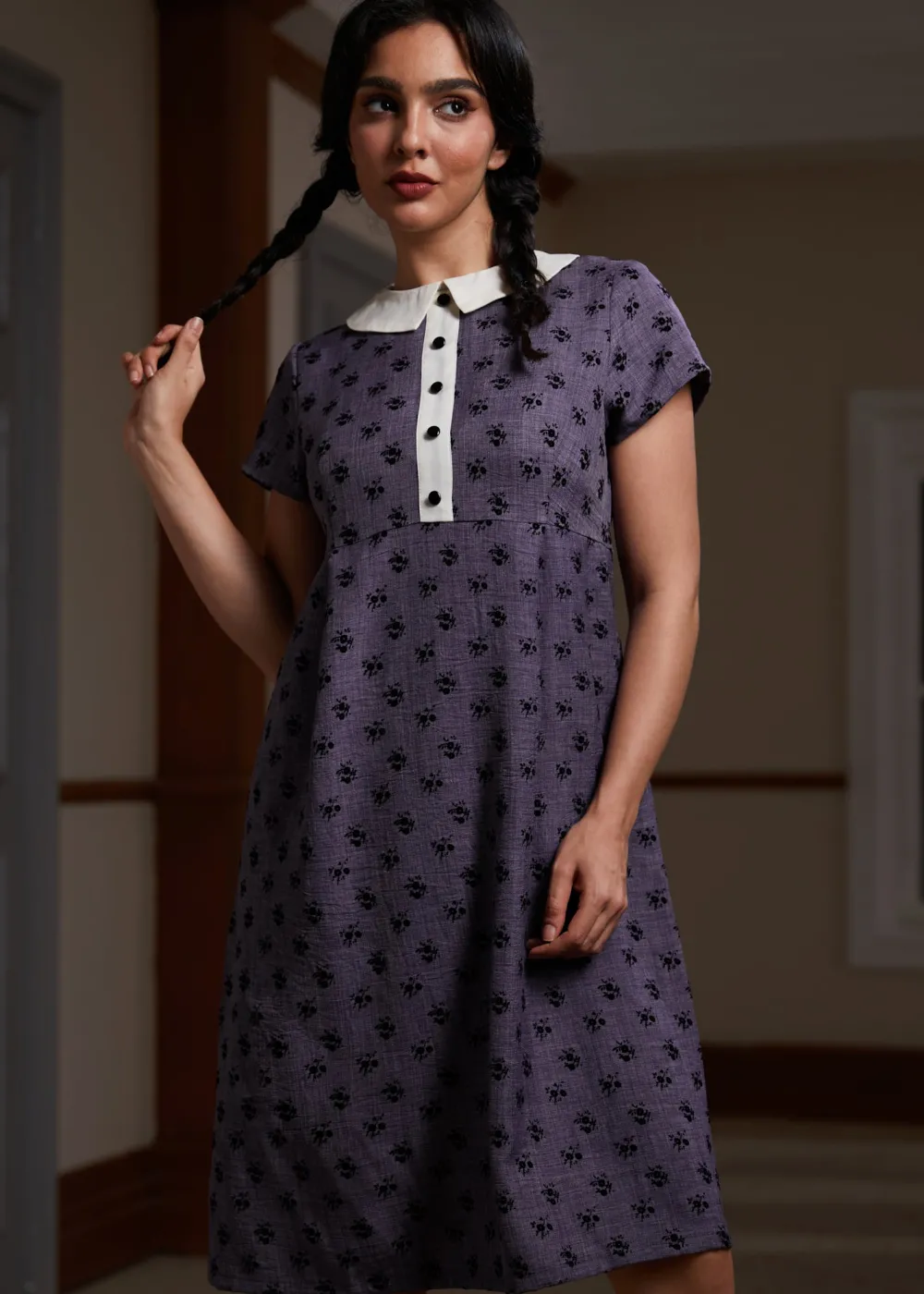 BTC Pretty at the Pumpkin Patch Shirtwaist Dress Plum Perfection Hot