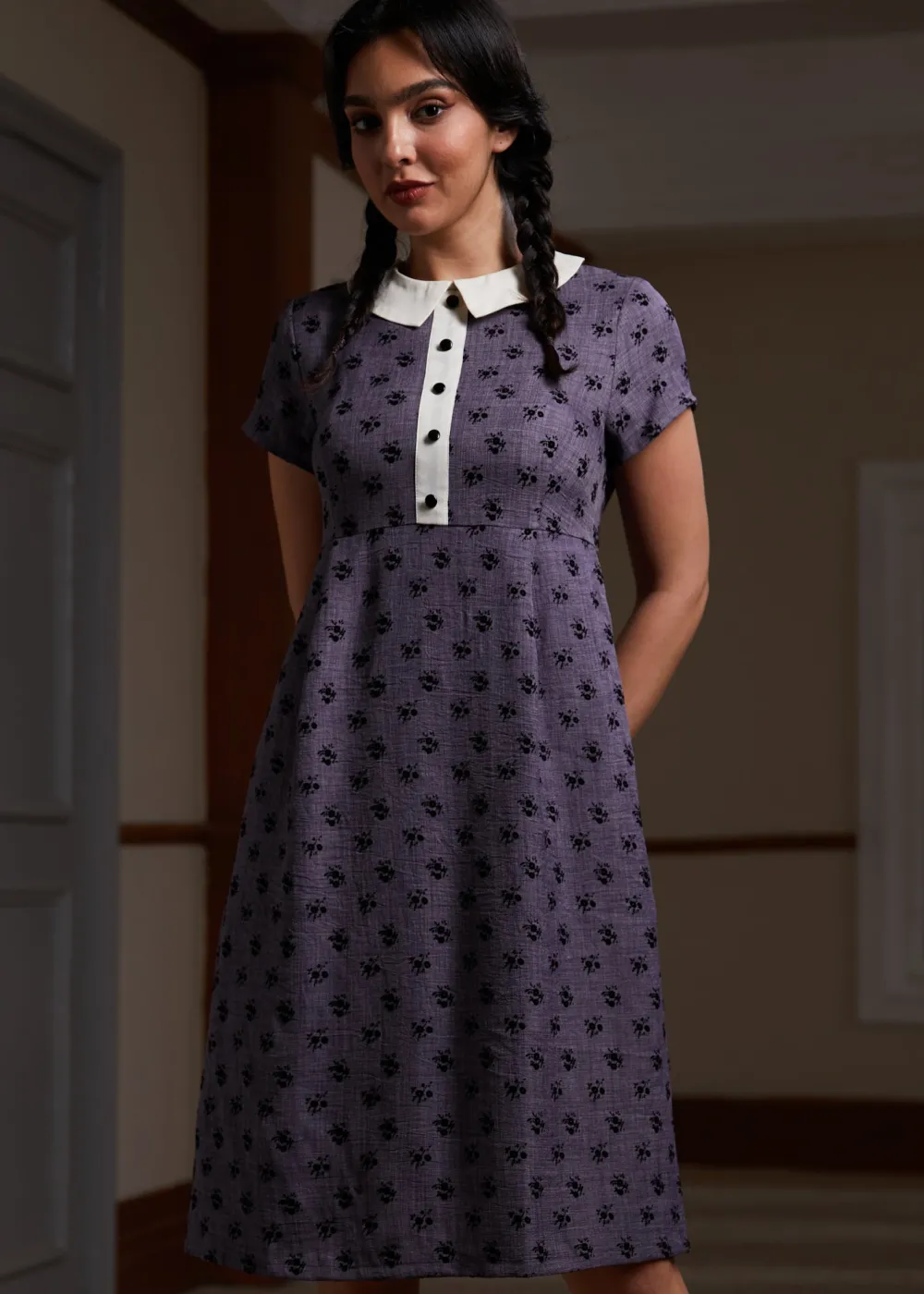 BTC Pretty at the Pumpkin Patch Shirtwaist Dress Plum Perfection Hot