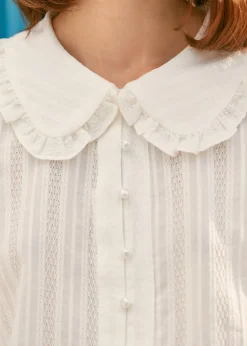 Prim & Proper Sleeveless Blouse Sugar Linen Discount