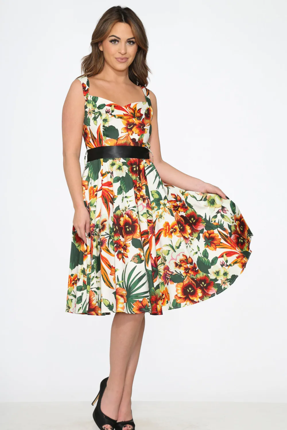 Prince Lily Floral Swing Dress New