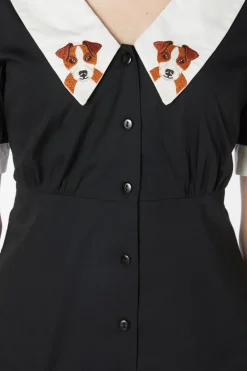 Puppy Embroidery Dress New