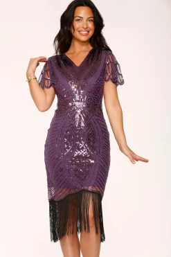 Purple Flapper Dress Discount