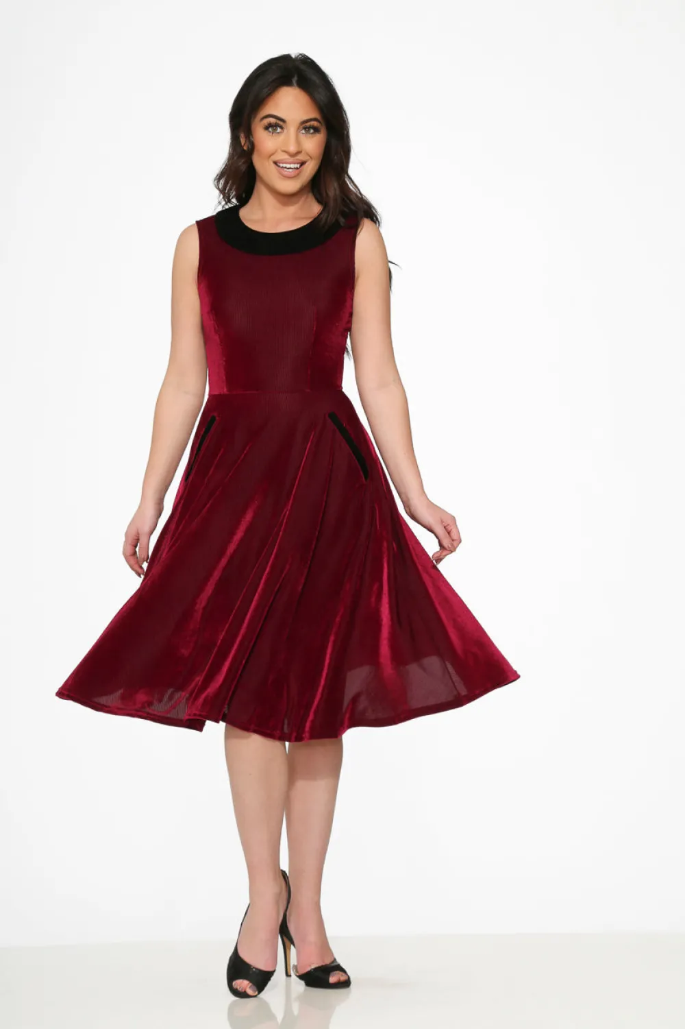 Purple Kurtroy with Black Collor Swing Dress Sale