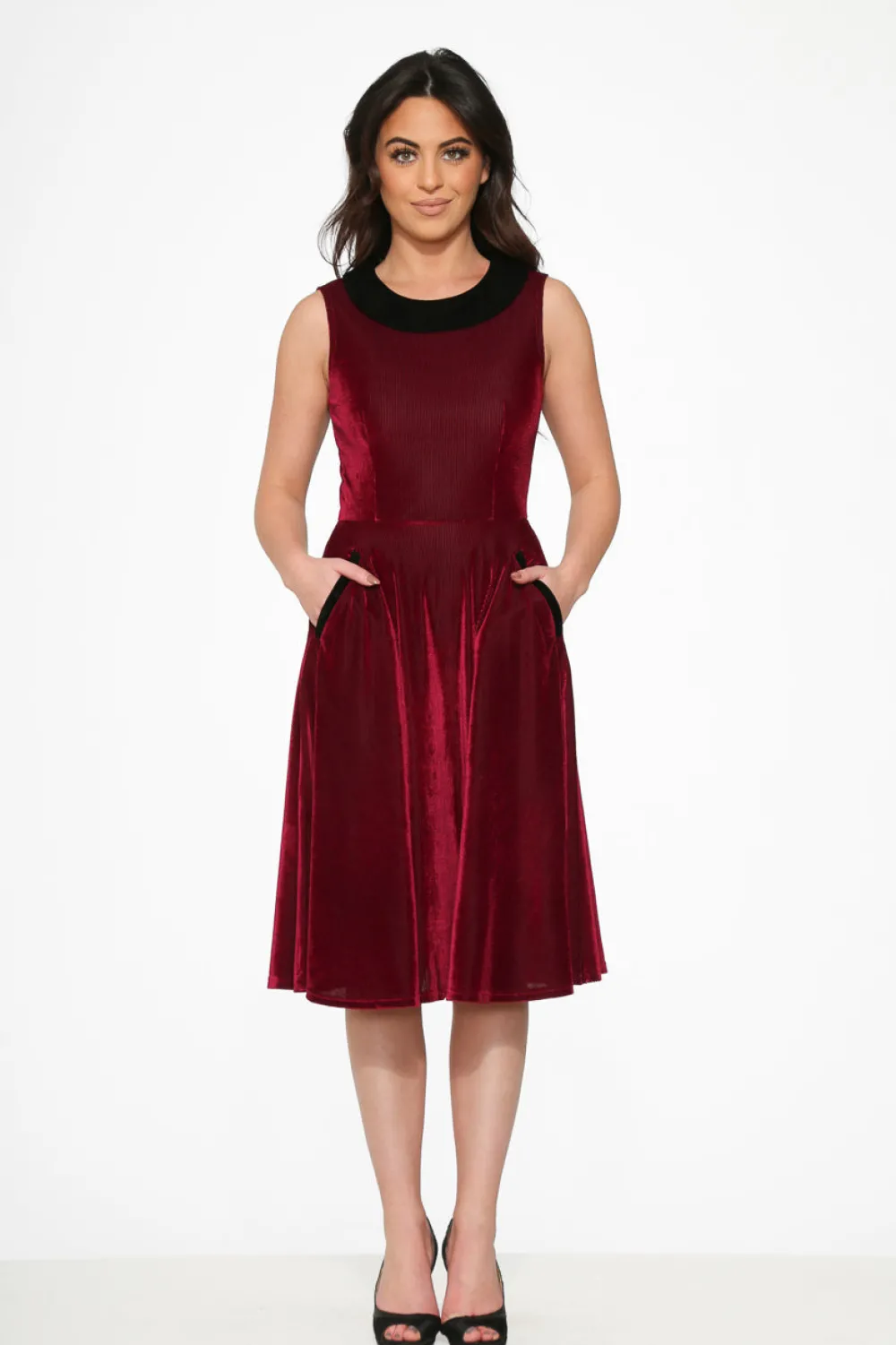 Purple Kurtroy with Black Collor Swing Dress Sale