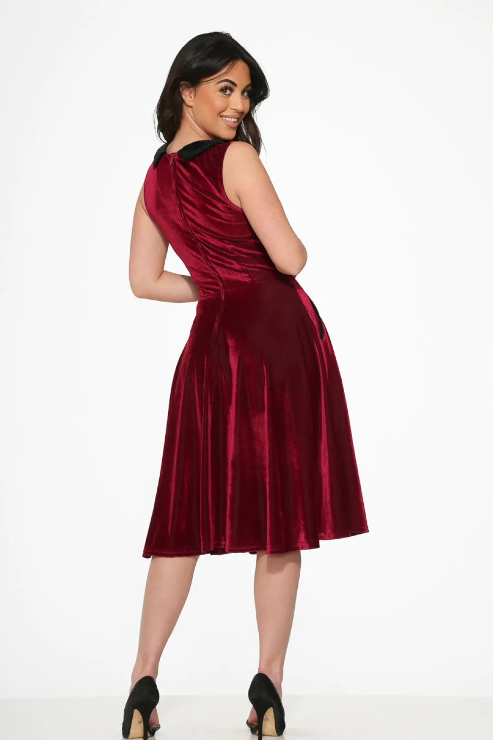 Purple Kurtroy with Black Collor Swing Dress Sale