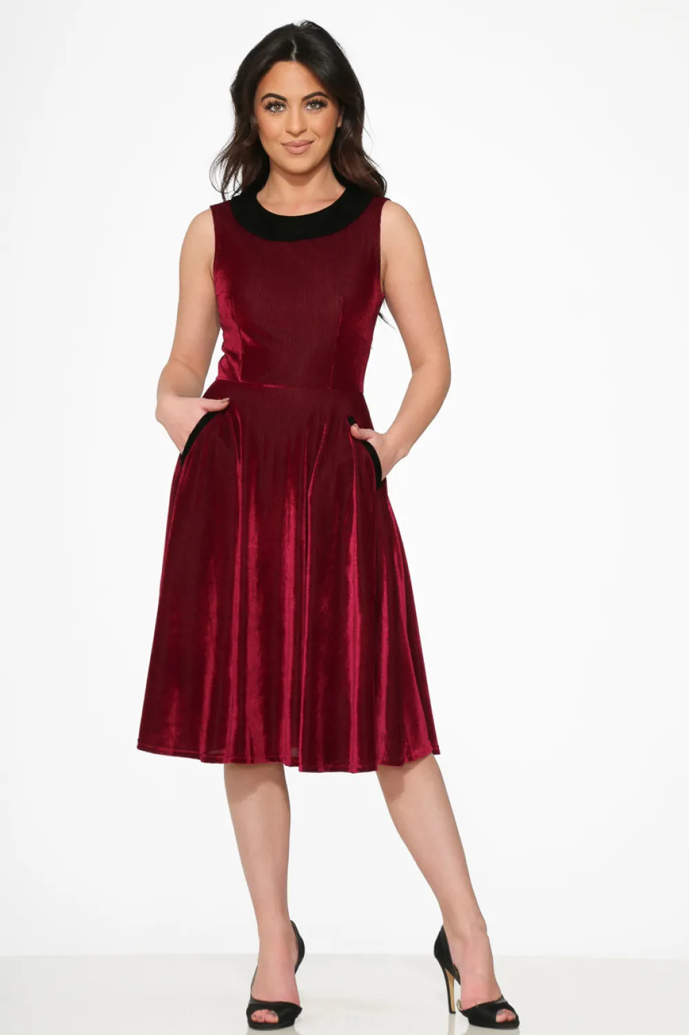 Purple Kurtroy with Black Collor Swing Dress Sale