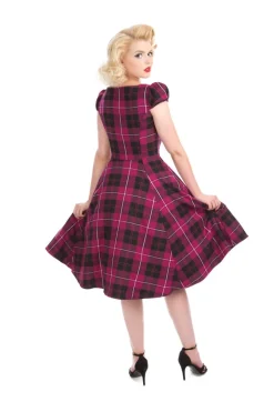 Purple Plaid Swing Dress Best