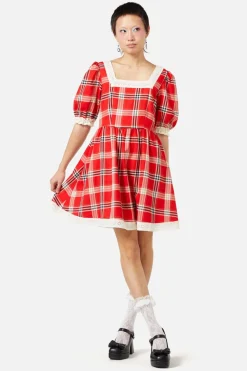 Queen Of Cats Tartan Dress Hot