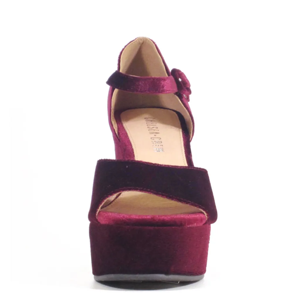 Quill Velvet Platform Heels Outlet