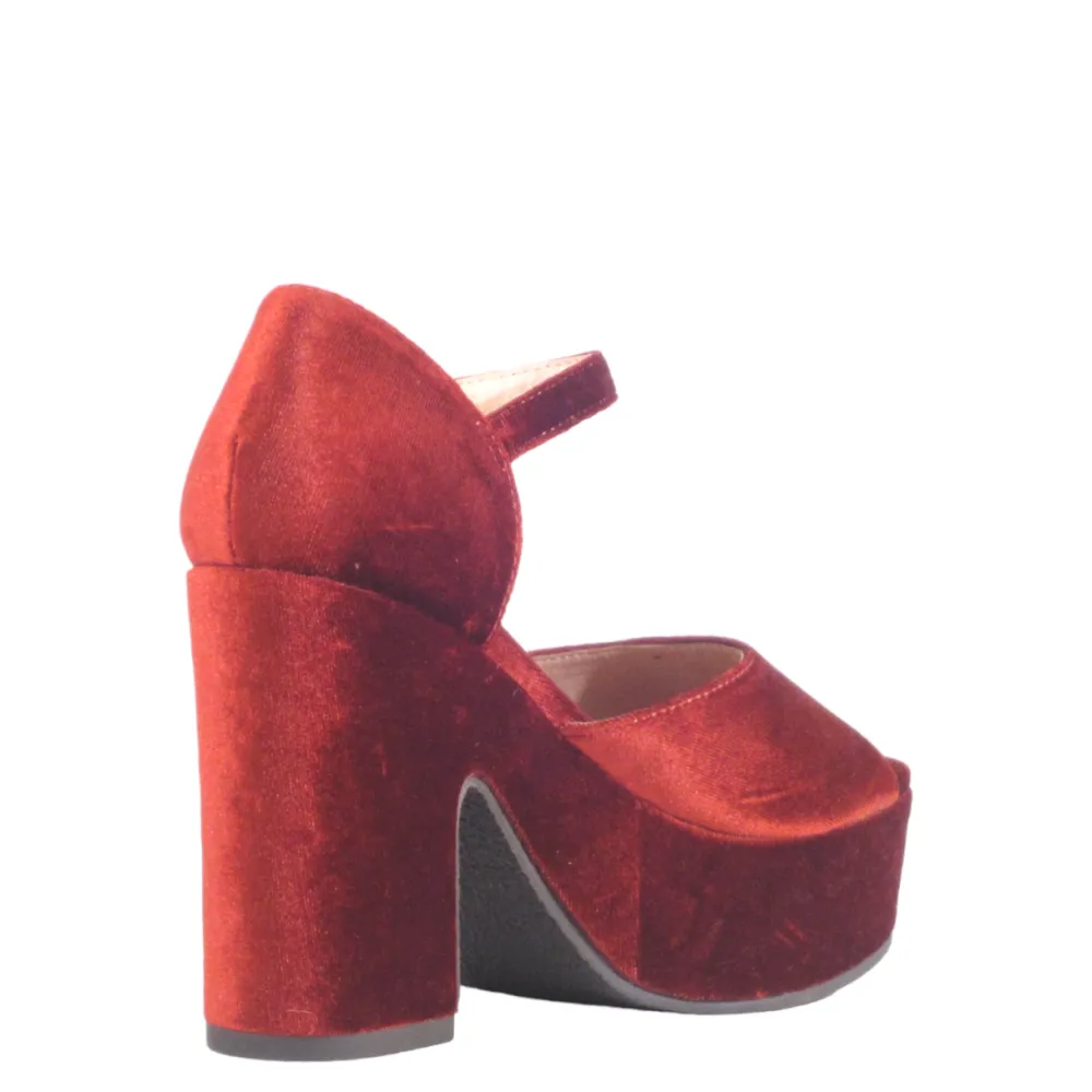 Quill Velvet Platform Heels Outlet