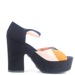 Quilted Patchwork Platform Heels Sale