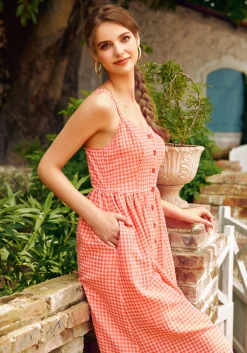 BTC Quite Clearly Charismatic Midi Dress Citrus Check Discount