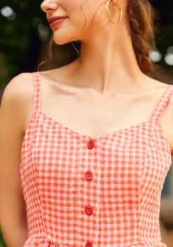 BTC Quite Clearly Charismatic Midi Dress Citrus Check Discount