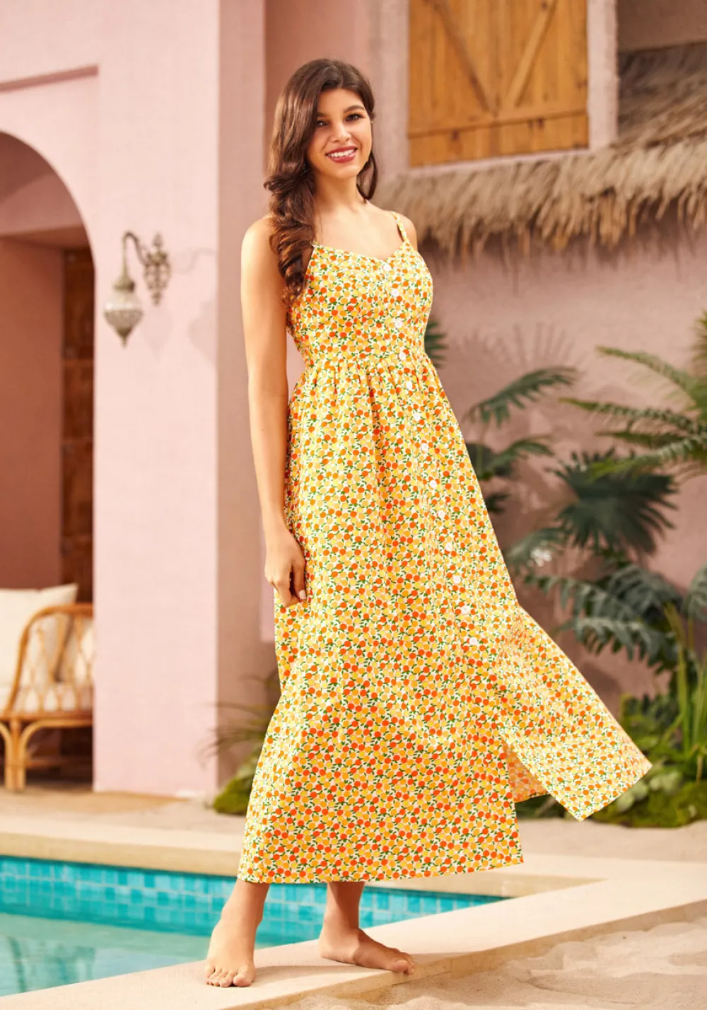 Quite Clearly Charismatic Midi Dress Orange Blossom Best