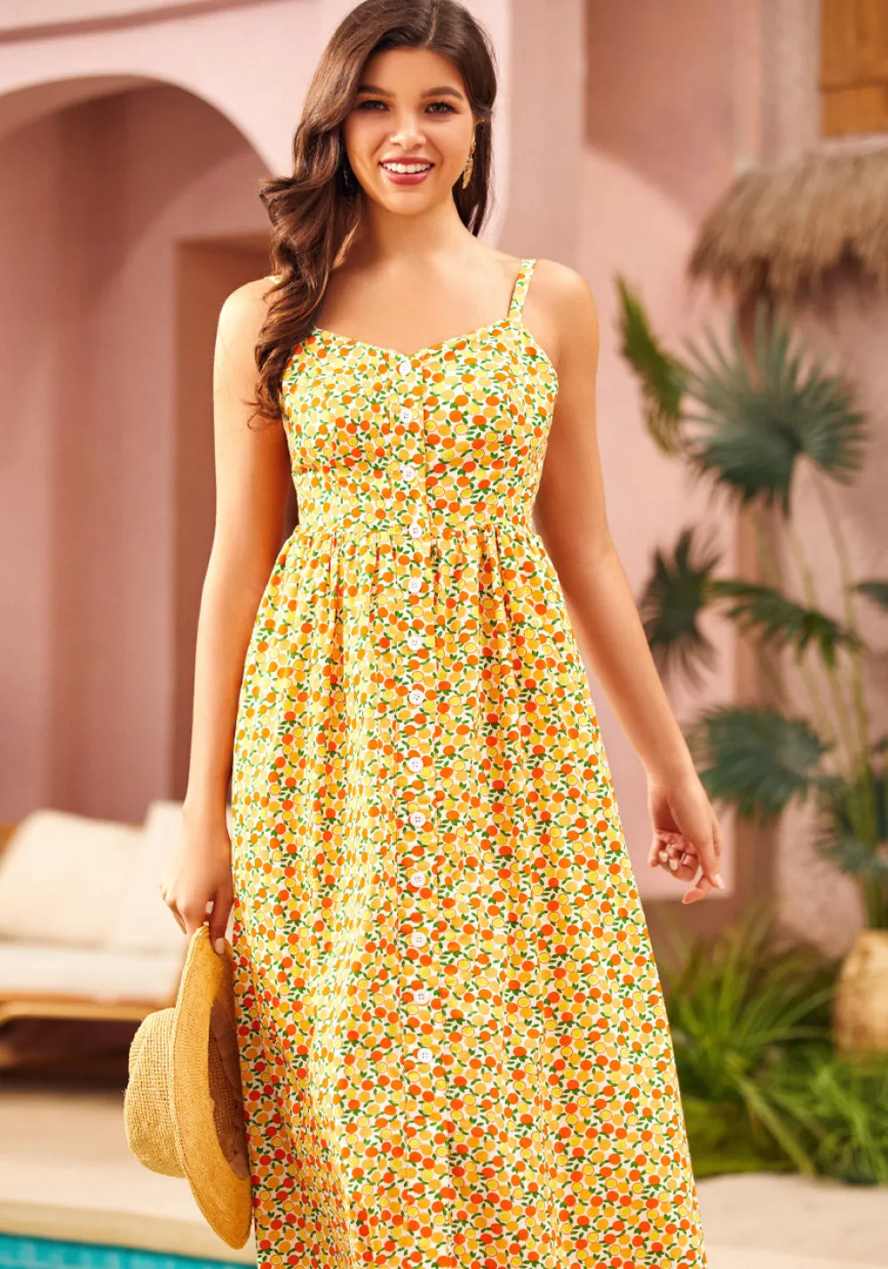 Quite Clearly Charismatic Midi Dress Orange Blossom Best