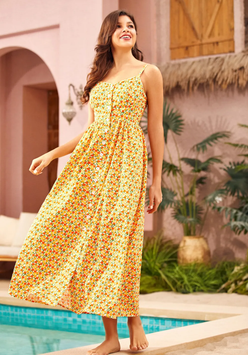 Quite Clearly Charismatic Midi Dress Orange Blossom Best