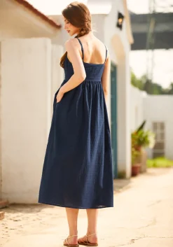 BTC Quite Clearly Charismatic Midi Dress Navy Outlet