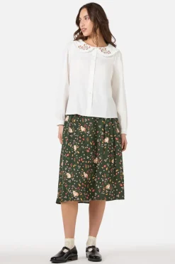 Rabbit Embroidered Blouse Outlet