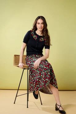 Raspberry Midi Skirt New