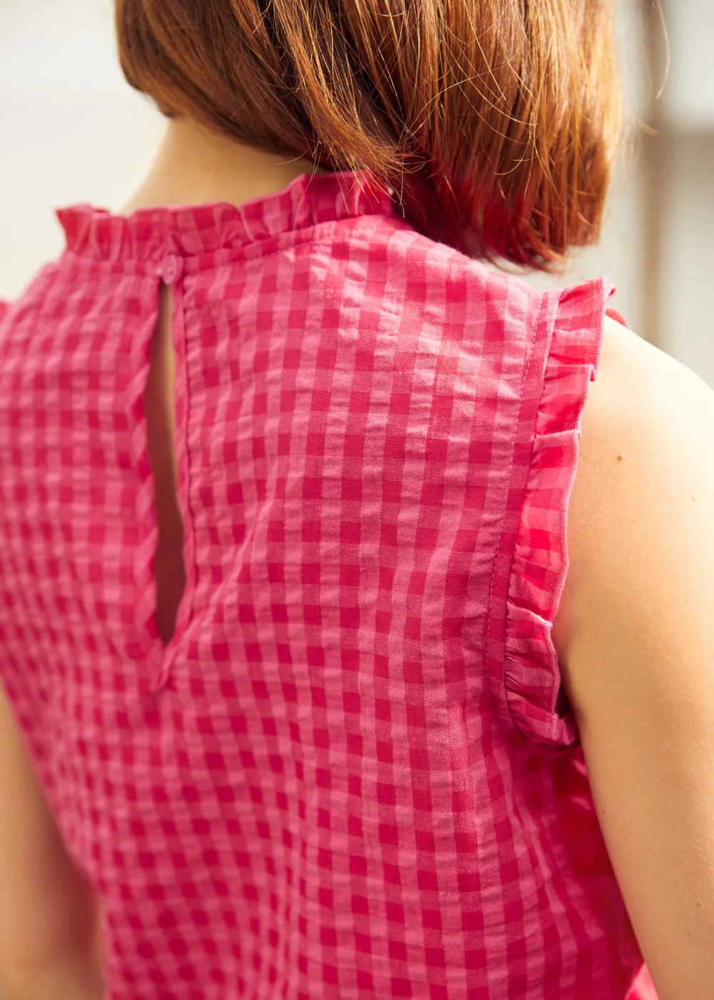 Raspberry Ruffle Blouse Magenta Online