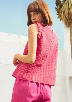 Raspberry Ruffle Blouse Magenta Online