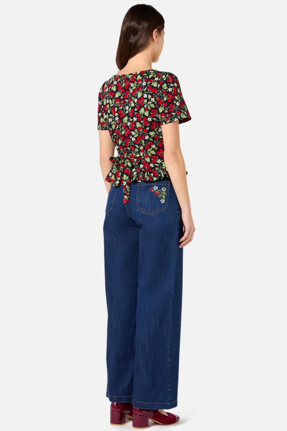 Raspberry Short Sleeve Top Outlet
