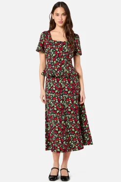 Raspberry Short Sleeve Top Outlet