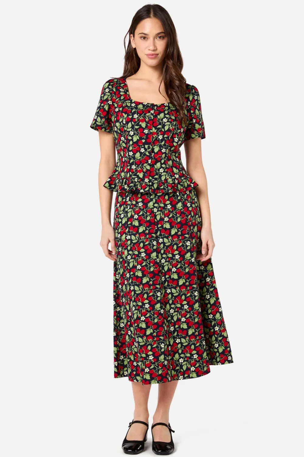 Raspberry Short Sleeve Top Outlet